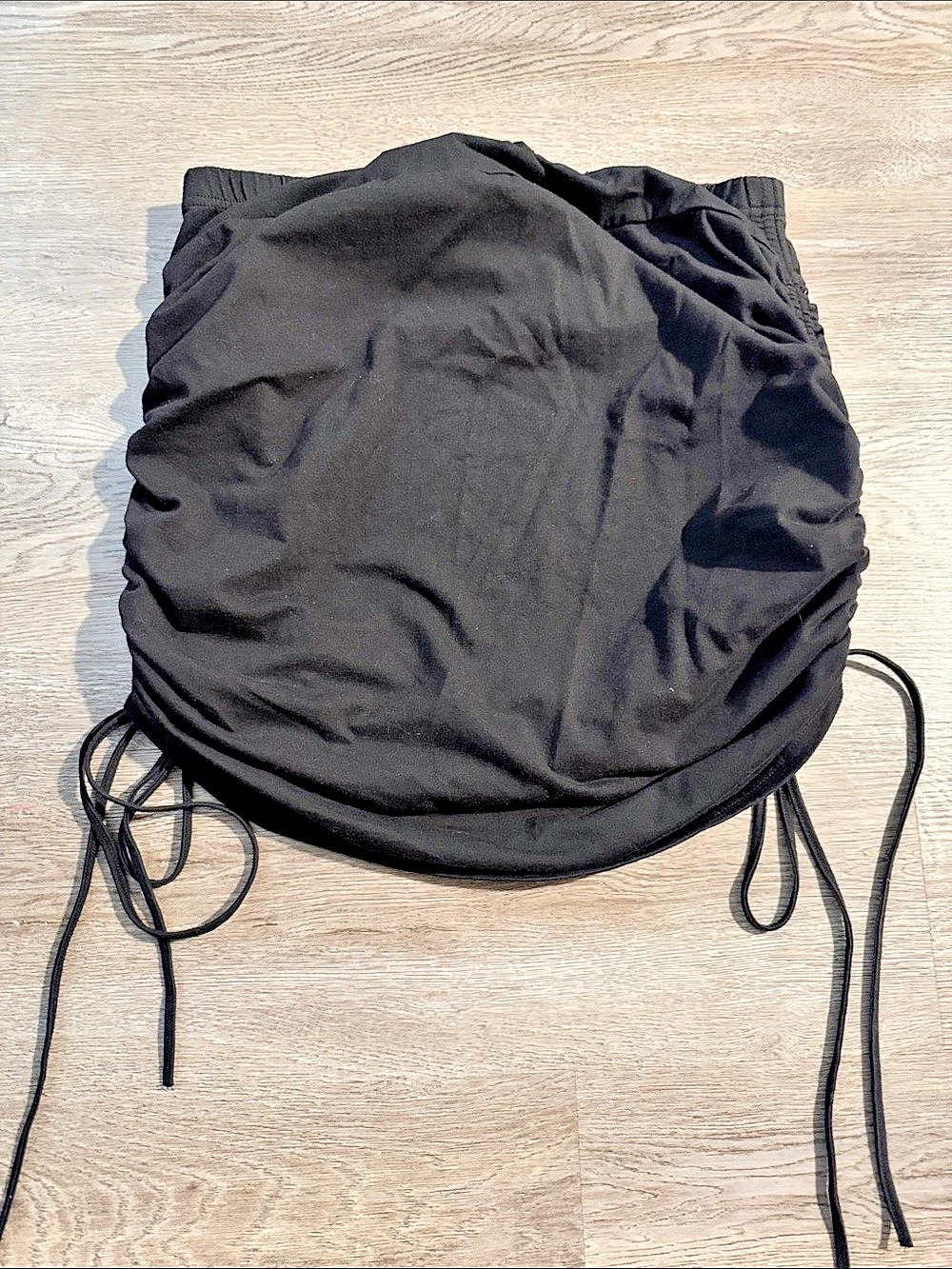 BLOOM CHIC Ruched Drawstring Mini Skirt - Picture 1 of 4